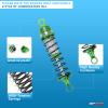 RCAWD Shock Absorber Damper for LaTrax Teton & Desert Prerunner 1/18 Upgrades Scale 4WD Monster Truck, Adjustable Front Rear RC Shocks Parts for #7660, 76064-5, 76054-1,#76054-5 Green view 4