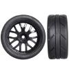 CrazyHobby Pre-Glued OD 2.56" 12mm Hex Wheels Rims & Rubber Tires 26mm for 1/10 Scale On Road Racing Car Drift RC Touring Car, Set of 4 (Color C) view 2