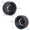 CrazyHobby Pre-Glued OD 2.56" 12mm Hex Wheels Rims & Rubber Tires 26mm for 1/10 Scale On Road Racing Car Drift RC Touring Car, Set of 4 (Color C) view 4