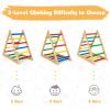 HONEY JOY Triangle Climber, Kids Wooden Climbing Triangle Ladder, 3 Different Climbing Ladders, Indoor Climbing Toys for Playground, Gym & Daycare, Gift for Boys Girls 3+ (Colorful) view 2