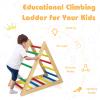 HONEY JOY Triangle Climber, Kids Wooden Climbing Triangle Ladder, 3 Different Climbing Ladders, Indoor Climbing Toys for Playground, Gym & Daycare, Gift for Boys Girls 3+ (Colorful) view 4
