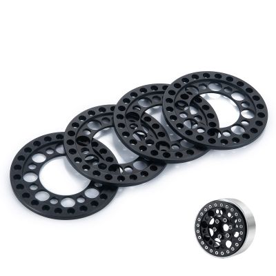 Zolikar RC 1.9 Beadlock Wheel Rings 4Pcs for 1/10 Scale RC Crawler SCX10 D90 Wraith Upgrades, Black