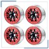 My Pet Elephant Zolikar Aluminum Alloy 1.9 Beadlock Wheel Rings Replacement Rings 4PCS for 1/10 Scale SCX10 1.9 Beadlock Wheels Upgrades RC Crawler Car Accessories, Red view 3