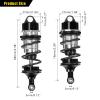 RCAWD Shock Absorber for ARRMA 6S BLX Felony, 1/7 Infraction 6S BLX, Limitless Roller Speed Bash Upgrades,Front Rear RC Shocks Damper 77mm 87mm Adjustable Hop Ups Parts#ARA330627, #ARA330628 Black view 3