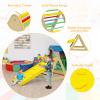 HONEY JOY 4 in 1 Triangle Climber with Ramp, Indoor Toddler Climbing Triangle Set with Ladder & Slide, 3-Piece Wooden Kids Climbing Toys for Playground, Gym & Daycare, Gift for Boys Girls view 3
