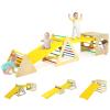HONEY JOY 6 in 1 Triangle Climber with Ramp, Indoor Toddler Climbing Triangle Set w/Cube Triangle, Double Sided Ramp for Slide & Climb, 5-Piece Kids Wooden Climbing Toys for Playground & Daycare view 1