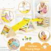 HONEY JOY 6 in 1 Triangle Climber with Ramp, Indoor Toddler Climbing Triangle Set w/Cube Triangle, Double Sided Ramp for Slide & Climb, 5-Piece Kids Wooden Climbing Toys for Playground & Daycare view 2