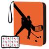 Hockey Card Binder,9-Pocket Hockey Trading Card Binder with 900 Card Sleeves Refillable Cards Album Case for Cards Collection Baseball Football Hockey Basketball Sports Cards (Hockey) view 1