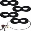 4 Pieces Superhero Mask Halloween Robber Dress Up Masks Black Felt Eye Masks Cosplay Half Masks with Elastic Rope view 1