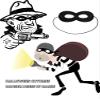 4 Pieces Superhero Mask Halloween Robber Dress Up Masks Black Felt Eye Masks Cosplay Half Masks with Elastic Rope view 2