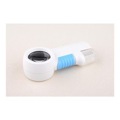 Microscope Accessories Kit 12X 38MM LED Illuminated Pocket Magnifier Microscope Slides