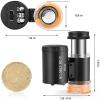Lab Microscope Slides 2 Pieces 60X Mini Pocket Portable Microscope, with 3 Light Microscope Parts view 2