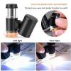 Lab Microscope Slides 2 Pieces 60X Mini Pocket Portable Microscope, with 3 Light Microscope Parts view 4