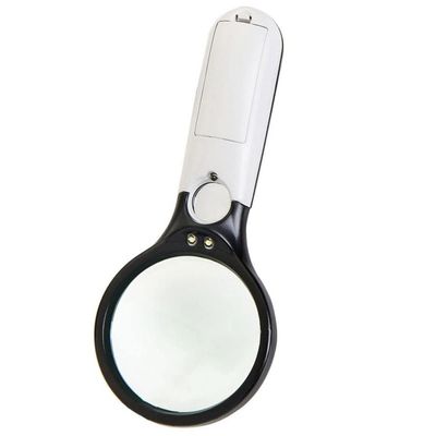 Lab Microscope Slides 45X Handheld Illuminated Magnifier Glass Mini Microscope 3 LED for Tool Microscope Parts (Color : Type B)