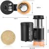 Microscope Accessories Kit 2 Pieces 60X Mini Pocket Microscope with 3 Light Portable Magnifing Glass Microscope Slides view 2