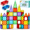 FNJO Magnetic Tiles, 100PCS Building Blocks, STEM Magnets Building Toy Set, Preschool Kindergarten Construction Stacking Toy, School Teacher Supplies, Classroom Must Haves view 1
