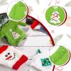Chalyna 6 Pcs Christmas Doll Clothes Christmas Accessories Outfit Small Sweater Knitted Clothing Xmas Accessory Santa Clothing Accessories Clothes, Doll is Not Included(Cute) view 4