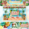 Hawaiian Luau Party Decorations(161 Pcs), Tropical Summer Beach Pool Party Supplies Including Aloha Backdrop, Table Skirt, Tablecloth, Flamingo, Palm Leaves and Hibiscus, Balloons Arch, Straws, view 3