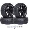 GoHooby 12mm Hex RC Wheels and Tires Pre-Mounted OD 2.55in Compatible with Traxxas Tamiya 1/10 RC On-Road Touring Car (Color 4) view 1