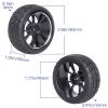 GoHooby 12mm Hex RC Wheels and Tires Pre-Mounted OD 2.55in Compatible with Traxxas Tamiya 1/10 RC On-Road Touring Car (Color 4) view 2