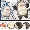 ELAINREN 3D Muscle Shark Plush Toy Pillow Ultra-Soft Stuffed Blue Shark with Abs/17.7'' view 4