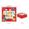 40PCS Building Blocks Themed Paper Napkins Toy Brick Dinner Paper Napkin Set Disposable for Birthday Party Supplies Tableware Decoration view 2