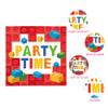 40PCS Building Blocks Themed Paper Napkins Toy Brick Dinner Paper Napkin Set Disposable for Birthday Party Supplies Tableware Decoration view 3
