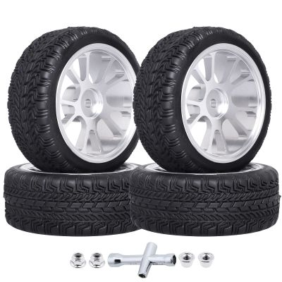 GoHooby 12mm Hex RC Wheel and Tires OD 2.6in Pre-Mounted Set, Compatible with Traxxas Tamiya 1/10 RC On-Road Touring Car (Color 5)