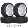 GoHooby 12mm Hex RC Wheel and Tires OD 2.6in Pre-Mounted Set, Compatible with Traxxas Tamiya 1/10 RC On-Road Touring Car (Color 5) view 1