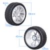 GoHooby 12mm Hex RC Wheel and Tires OD 2.6in Pre-Mounted Set, Compatible with Traxxas Tamiya 1/10 RC On-Road Touring Car (Color 5) view 2