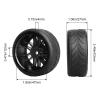 4-Pack 1:10 Scale RC On-Road Racing Tires and Wheels with Foam Inserts 12mm Hex Hub Fits for Traxxas Redcat Tamiya TT-02 (Color B) view 2