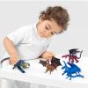 SIENON 10Pack 5 Inch and 3 Inch Dragon Toy Figures, Assorted Colors and Styles Mini Mythical Figurines for Kids Birthday Cake Decorations Christmas Halloween Dragon Theme Party Favors view 3