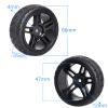 FriHobby Pre-Glued 12mm Hex 1/10 RC Touring Car Wheels & Tires 26mm Width for Traxxas 4-Tec 2.0 Tamiya TT02 TT01 1/18 Latrax Teton SST Kyosho Fazer MK2 HPI, 4pcs view 2