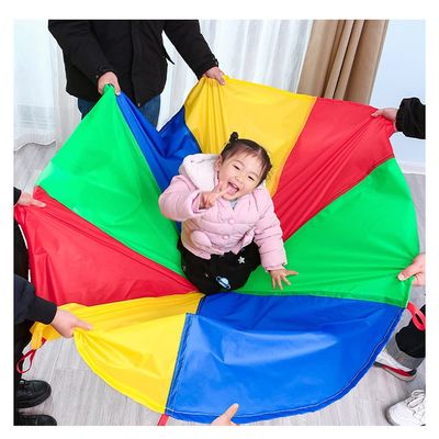 Outdoor Game Parachute with Handle, Adult Kids Teamwork Group Activity Game Parachute, Physical Training Games for Kids (Size : 8m/26.24ft)