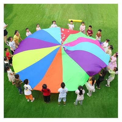 Parachute Game for Kids with Handle, Group Work Multiplayer Game Parachute Toy, Promote Child Development (Size : 5m/16.4ft)