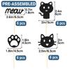 24PCS Cat Cupcake Toppers Black Glitter Cat Face Cupcake Toppers for Kitten Themed Baby Shower Kids Birthday Party Supplies Decorations view 2