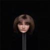 1/6 Scale Female Head Sculpt, Female Brown Hair Pouting Expression Head Carved for 12inches Action Figure Body Doll view 2