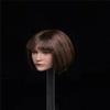 1/6 Scale Female Head Sculpt, Female Brown Hair Pouting Expression Head Carved for 12inches Action Figure Body Doll view 3