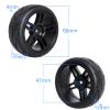 FriHobby Pre-Glued 12mm Hex 1/10 RC Touring Car Wheels & Tires for Traxxas 4-Tec 2.0 Tamiya TT02 TT01 1/14 Wltoys 144001 1/18 Latrax Teton SST Kyosho Fazer MK2 HPI, 4pcs view 2