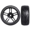 FriHobby Pre-Glued 12mm Hex 1/10 RC Touring Car Wheels & Tires for Traxxas 4-Tec 2.0 Tamiya TT02 TT01 1/14 Wltoys 144001 1/18 Latrax Teton SST Kyosho Fazer MK2 HPI, 4pcs view 4