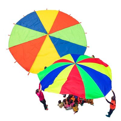 1-12M Kids Play Rainbow Parachute, Field Day Outdoor Activities Carnival Games Toys Parachute, Facilitate Communication and Exchange (Size : 9m/29.52ft)