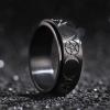 King Will Mens Fidget Ring Dull Black 8mm Stainless Steel Ring Spinner Ring For Men Women Stress Anxiety Relief Rotating Ring Finger Teens Toy Triple Moon Comfort Fit For Unisex Adults 7 view 2
