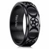 King Will Mens Fidget Ring Dull Black 8mm Stainless Steel Ring Spinner Ring For Men Women Stress Anxiety Relief Rotating Ring Finger Teens Toy Triple Moon Comfort Fit For Unisex Adults 9 view 1