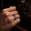 King Will Mens Fidget Ring Dull Black 8mm Stainless Steel Ring Spinner Ring For Men Women Stress Anxiety Relief Rotating Ring Finger Teens Toy Triple Moon Comfort Fit For Unisex Adults 9 view 4