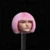 1/6 Scale Female Head Sculpt, Female Pink Hair Pouting Expression Head Carved for 12inches Action Figure Body Doll view 1