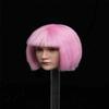 1/6 Scale Female Head Sculpt, Female Pink Hair Pouting Expression Head Carved for 12inches Action Figure Body Doll view 3