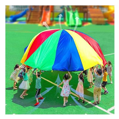 Parachute Game for Kids with Handle, Team Building Activities Parachute Toys, Kindergarten Nursery Activity Props (Size : 6m/19.68ft)