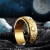 King Will Mens Fidget Ring Old Gold 8mm Stainless Steel Ring Spinner Ring For Men Women Stress Anxiety Relief Rotating Ring Finger Teens Toy Moon Sun Star Comfort Fit For Unisex Adults 12 view 2