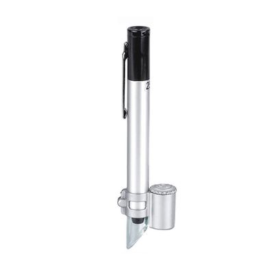 Microscope Accessories Kit 50X Portable Pen Microscope Illuminated, with or Without Reticle Scale Microscope Slides (Color : Without Scale, Magnification : 50X)