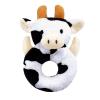 Doindute Baby Cow Soft Rattle Toy, Dairy Cattle Plush Infant Shaker Rattle Easy-Grasp Stuffed Animal Toy, Gifts for Newborns Babies Toddlers Boys Girls, Orange Horns, 6 Inches view 1